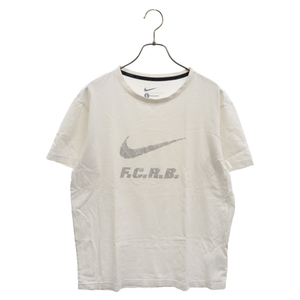 エフシーアールビー/エフシーレアルブリストル×NIKE Rhinestone White T-Shirt 707783-100 ナイキ ラインストーン 半袖Tシャツ ホワイト