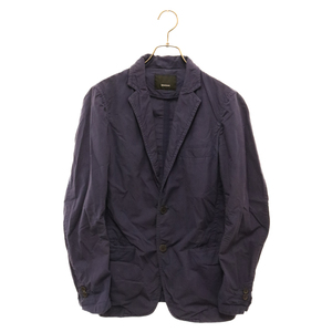 08sircus ゼロエイトサーカス 16SS TYPEWRITER JACKET コットン タイプライター テーラード ジャケット ネイビー 16SM-JK09