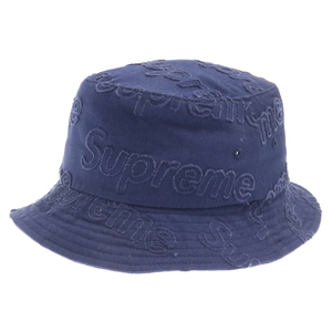 SUPREME シュプリーム 23SS Lasered Twill Crusher バケットハット デニム 帽子 ブルー