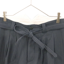 VISVIM ヴィスヴィム 17AW HAKAMA PANTS PINSTRIPE ウール リネン モヘア シルク混 ストライプ パンツ ネイビー 0117205008023_画像3