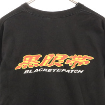 THE BLACK EYE PATCH ブラックアイパッチ KUROGANTAI LOGO LS TEE 黒眼帯 バックロゴ長袖Tシャツ ブラック_画像3