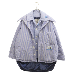 MIHARA YASUHIRO ミハラヤスヒロ 23AW Double Layered Padded Shirt Jacket ダブルレイヤード パデッドシャツジャケット ブルー B11SH151