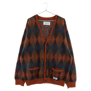 WACKO MARIA ワコマリア 21AW DIAMOND MOHAIR CARDIGAN ダイアモンドモヘヤカーディガン ブラウン 21FW-WMK-KN16