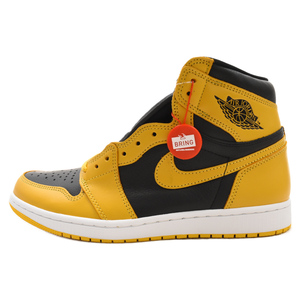 ナイキ AIR JORDAN1 RETRO HIGH OG POLLEN エアジョーダン1 レトロ パラン ハイカットスニーカー イエロー/ブラック US10/28cm 555088-701