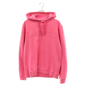 VALENTINO Valentino 22SS LOGO COTTON HOODIE XV3MF21D84D Logo тянуть over Parker f-ti- розовый 