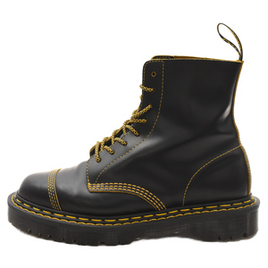 Dr.Martens ドクターマーチン 1460 PASCAL BEX DS ダブルステッチ 8ホール ハイカット レザーブーツ ブラック/イエロー US10/28cm