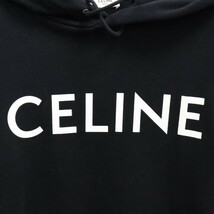 CELINE セリーヌ 21SS クラシックロゴプリント ルーズプルオーバーパーカー ブラック 2Y321670Q_画像4