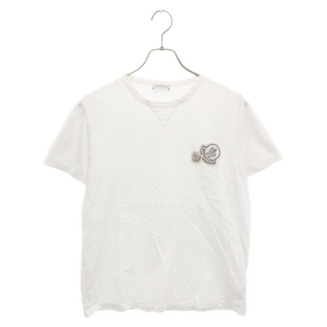MONCLER モンクレール MAGLIA T-SHIRT マリアTシャツ ロゴワッペンTシャツ 半袖カットソー F20918C78100 ホワイト