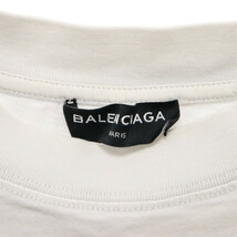 BALENCIAGA バレンシアガ 18SS スモールロゴ プリント 半袖Tシャツカットソー ホワイト 485978_画像3