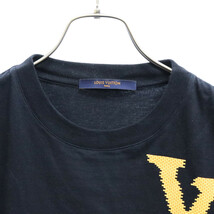 LOUIS VUITTON ルイヴィトン 19SS LVロゴブロック プリント 半袖Tシャツ ブラック 033D490M321X_画像3