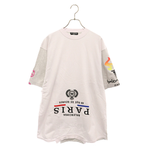 BALENCIAGA バレンシアガ アップサイドダウンTシャツ 698811 TMVC9 ホワイト/グレー