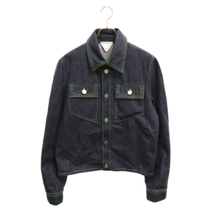 BOTTEGA VENETA ボッテガヴェネタ 3-STITCH EMBROIDERY JACKET ステッチデザイン デニムジャケット インディゴ 671063