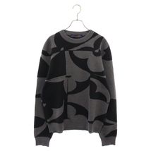 LOUIS VUITTON ルイヴィトン 22SS MONOGRAM FLOWER CREWNECK モノグラムフラワークルーネック セーター グレー RM221M JS5 HMN14W_画像1