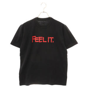 Sacai サカイ 21SS ERIC HAZE FEEL IT T-SHIRT エリックヘイズ レタリングプリント半袖Tシャツ ブラック 21-0306S