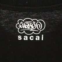 Sacai サカイ 21SS ERIC HAZE FEEL IT T-SHIRT エリックヘイズ レタリングプリント半袖Tシャツ ブラック 21-0306S_画像5