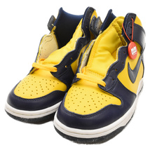 NIKE ナイキ 98年製 DUNK HIGH LE ダンク ミシガン ハイカットスニーカー 紺黄 イエロー/ネイビー 630335-471 US8.5/26.5cm_画像3