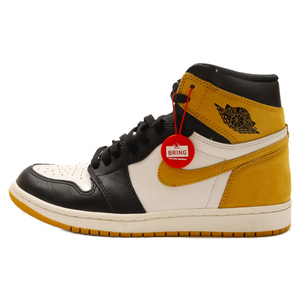 NIKE ナイキ AIR JORDAN 1 RETRO HIGH OG YELLOW OCHRE エアジョーダンワン ハイカットスニーカー イエローオークル US8/26.0cm 555088-109