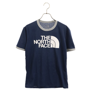 THE NORTH FACE ザノースフェイス RINGER TEE リンガーT ロゴプリント 半袖Tシャツ NT81570 ネイビー
