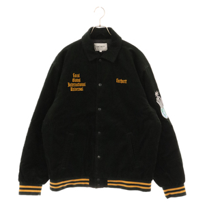 Carhartt WIP カーハート ダブリューアイピー LETTERMAN JACKET レターマンコーデュロイジャケット スタジャン グリーン