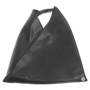 MM6 Maison Margiela エムエムシックスメゾンマルジェラ Japanese Tote フェイクレザートライアングルトートバック ブラック S54WD0043