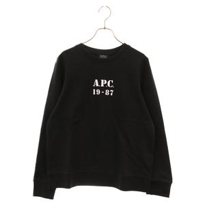 A.P.C アーペーセー Melissa Logo Sweatshirt プリントロゴ クルーネック スウェットトレーナー ブラック F27610