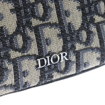 DIOR ディオール オブリーク ジャガード キャンバス レザー ショルダーバッグ 1ESP0200YKY ベージュ/ブルー_画像4