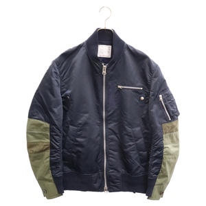 Sacai サカイ 21SS NYLON TWILL JACKET MA-1 ナイロン ツイル ジャケット 21-02523M ブラック