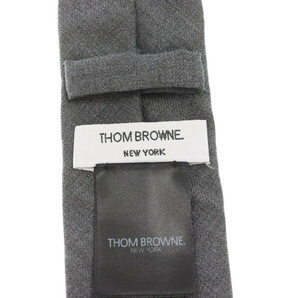 THOM BROWNE トムブラウン トリコロール ウール ネクタイ 6RT060 グレーの画像5