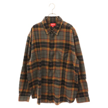 SUPREME シュプリーム 22AW Plaid Flannel Shirt フランネル チェック ロングスリーブ 長袖シャツ ブラウン_画像1