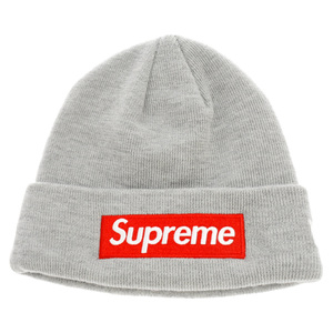 SUPREME シュプリーム 18AW×NEW ERA Box Logo Beanie ニューエラ ボックスロゴビーニー ニットキャップ 帽子 グレー