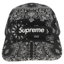 SUPREME シュプリーム 21SS Bandana Camp Cap ボックスロゴ バンダナ ペイズリー キャンプ キャップ 帽子 ブラック_画像4