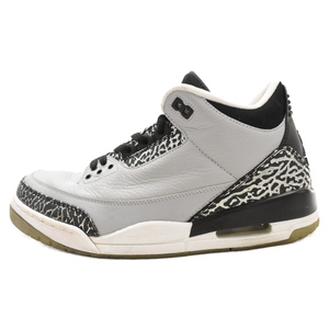 NIKE ナイキ AIR JORDAN 3 RETRO WOLF GREY エアジョーダン3 レトロ ウルフグレー ハイカットスニーカー グレー US9.5/27.5cm 136064-004