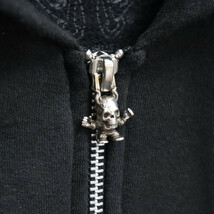 CHROME HEARTS クロムハーツ FOTI ZIP HOODIE フォティ バックロゴ刺繍 ジップ パーカー ブラック_画像4