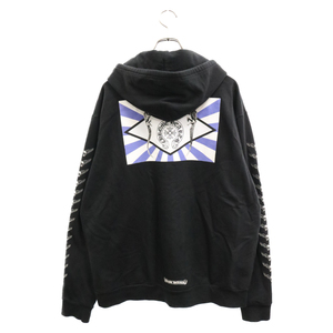 CHROME HEARTS クロムハーツ FOTI ZIP HOODIE フォティ バックロゴ刺繍 ジップ パーカー ブラック