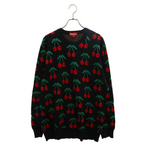 SUPREME シュプリーム 14AW Cherries Sweater チェリーニットセーター ブラック/レッド
