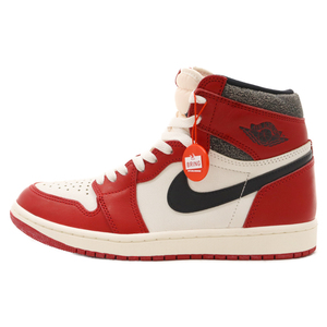 NIKE ナイキ AIR JORDAN 1 LOST&FOUND エアジョーダン1 ロスト&ファウンド ハイカットスニーカー ホワイト/レッド US8.5/26.5cm DZ5485-612