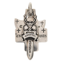 CHROME HEARTS クロムハーツ 3TRINKETS スリートリンケッツペンダント シルバーネックレストップ_画像1