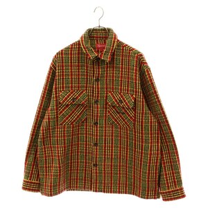 SUPREME シュプリーム 22AW Heavy Flannel Shirt ヘビー フランネル チェック 長袖シャツ ジャケット イエロー/レッド/ブラック