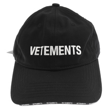 VETEMENTS ヴェトモン 23AW ICONIC LOGO CAP フロントロゴ刺繍 6パネルキャップ 帽子 ブラック UE54CA180B_画像4