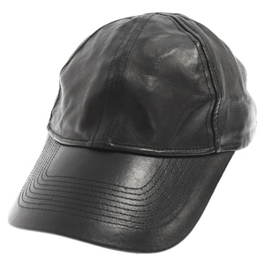 BALENCIAGA バレンシアガ Leather Cap レザーキャップ 帽子 ブラック 697745 4C2B2
