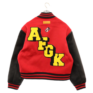 A FEW GOOD KIDS アフュー グッド キッズ Stadium Jacket ビッグロゴ袖切替ジャケット スタジアムジャケット スタジャン レッド/ブラック