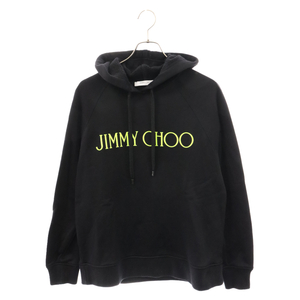 JIMMY CHOO ジミーチュウ ロゴプリント プルオーバースウェットパーカー ブラック J000135309