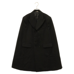 COMME des GARCONS HOMME PLUS コムデギャルソンオムプリュス 23AW ウール ダブルケープコート アウター ブラック PL-C004