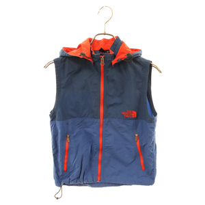 THE NORTH FACE ザノースフェイス COMPACT VEST Kids コンパクト フード付き ジップアップベスト キッズ ブルー NPJ21251