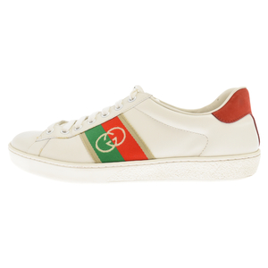 GUCCI グッチ 20AW ACE エース GGロゴストライプ ローカットスニーカー ホワイト 644749