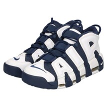 NIKE ナイキ AIR MORE UPTEMPO Olinpic 414962-104 エアモアアップテンポ オリンピック ハイカットスニーカー US8/26cm ホワイト/ネイビー_画像3