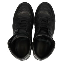 BALENCIAGA バレンシアガ Monochrome High Sneaker モノクローム ハイカット 型押し レザー ハイカットスニーカー ブラック EU40 358043_画像5