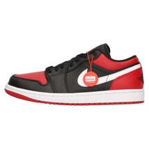 NIKE ナイキ AIR JORDAN 1 LOW BRED 553558-066 エアジョーダン1 ブレッド ローカットスニーカー US9/27.0cm ブラック/レッド_画像1