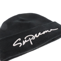 SUPREME シュプリーム 18AW Classic Script Beanie クラシック スクリプトロゴ ビーニー ブラック_画像5