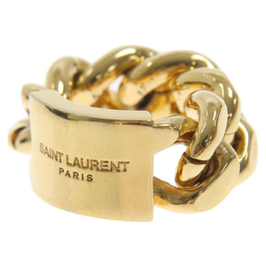 SAINT LAURENT PARIS サンローランパリ BAGUE CHAINE GOURMET ボーグ チェーン ガーメントリング 指輪 8号 ゴールド